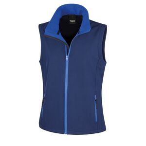 Result Core Womens/Ladies Printable Softshell Bodywarmer / Navy / Royal